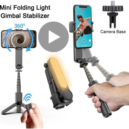 Tripod Gimbal Stabilizer For Mobile Cell Phone Holder Smartphone Action Camera Cellphone Bluetooth Selfie Stick Handheld Pole