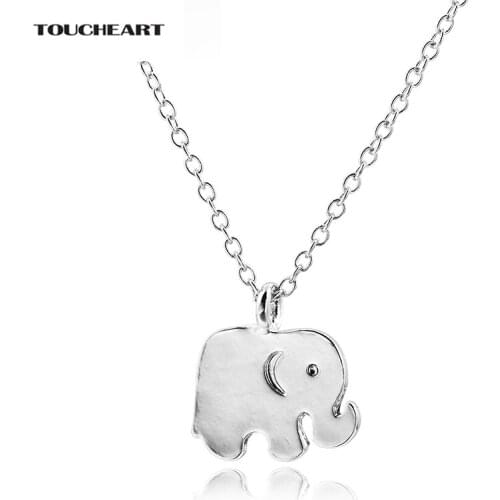 TOUCHEART Trendy Jewelry Custom Silver Elephant Stainless Steel Pendant Necklace For Women Jewelry Statement Necklace SNE180056