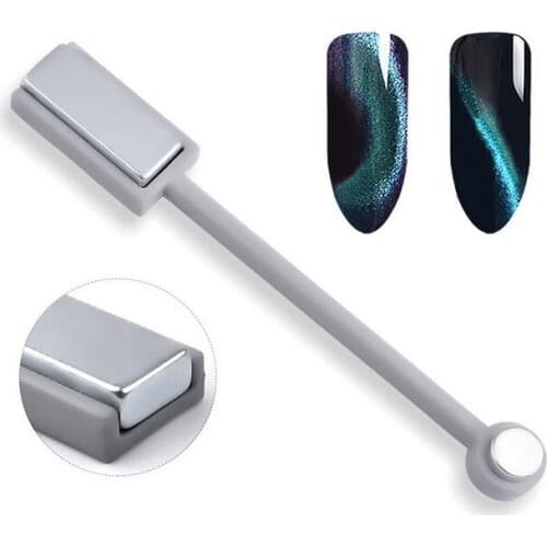 100 pcs Dual End Replaceable Nail Art Magnet Stick Cat Eye Gel Polish Varnish 3D Strip Effect Shaping Strong DIY Magnetic Board