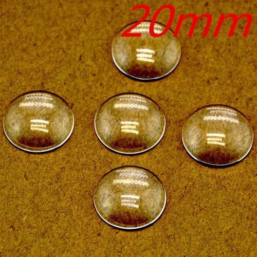 20pcs/lot Good Quality 20mm Domed Round Transparent Clear Magnifying Glass Cabochon Cameo Setting Base Set