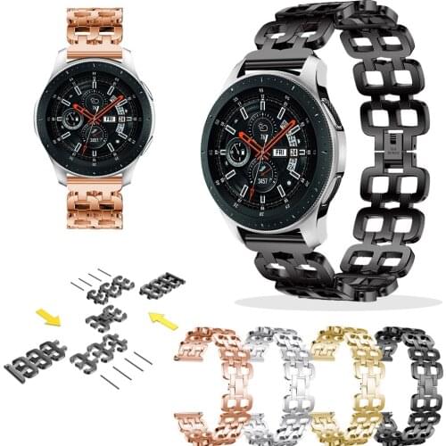 22mm Stainless Steel band for Samsung Galaxy watch 3 45mm/46mm/Gear S3 Frontier bracelet Huawei GT-2-2e-pro/GT2 46MM GTR straps