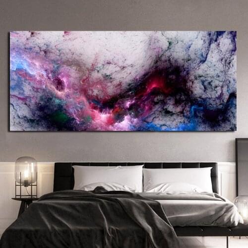 DDWW Abstract Oil Painting Black Purpl Cloud Think Independe Wall Picture for Living Room Canvas Modern Art Poster and Print