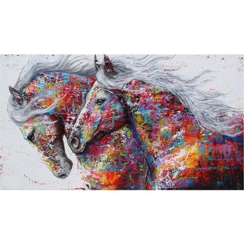 5D DIY Diamond Painting Horse Animal Diamond Embroidery Full Cross Stitch Needlework Rhinestone Mosaic Home Decor Handmade Gift
