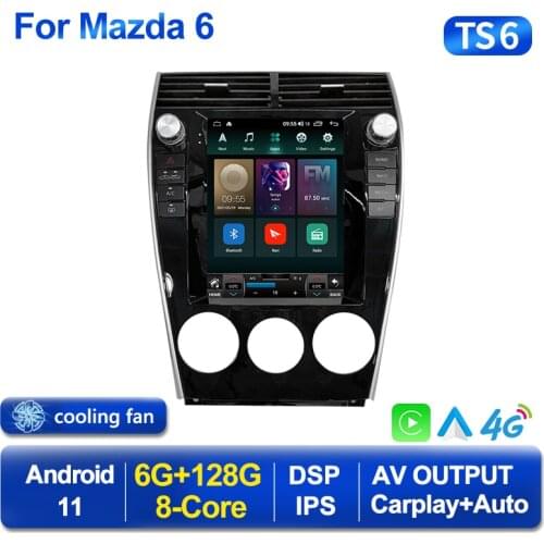 9.7inch DSP Tesla Style 2 Din Android 11 Car Radio Automotivo For Mazda 6 Stereo Car DVD Multimedia Player 4G
