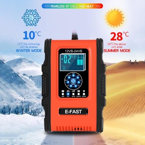 Car Battery Charger 12V 12A Fast Automatic Charge Charging LCD Display