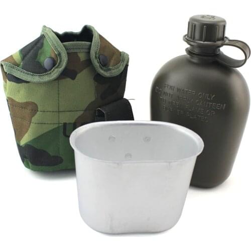 Large Capacity1000ml Kettle Sport Outdoor Mug Travel 700ML With Portable Folding Handle my water bottle military camouflage bag