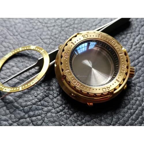 Aluminum Bronze Movement Watch Case for NH35A/SKX007 Movement Watch Repair Parts