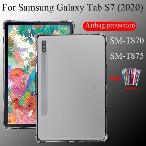 Tablet Case for Samsung Galaxy Tab S7 Case 2020 11 Silicone Soft Shell TPU Cover Transparent Protection Case SM - T870 T875