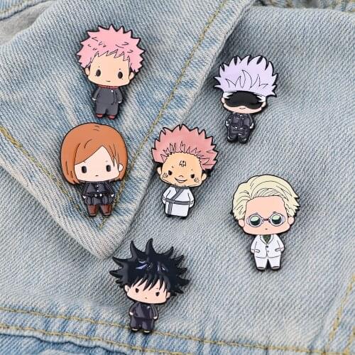 DZ1829 Japanese Anime Icons Jujutsu Kaisen Enamel Pin Brooches on clothes Backpack Collar Hat Badge Lapel Pin Jewelry Gifts