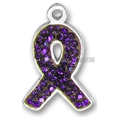 Domestic Violence And Lupus Purple Ribbon Charm