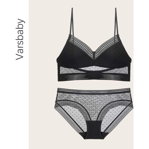 Varsbaby Women Bra Sets Seamless Underwear Sexy Panties Lingerie Padded Bralette Ultrathin Briefs Female Intimates