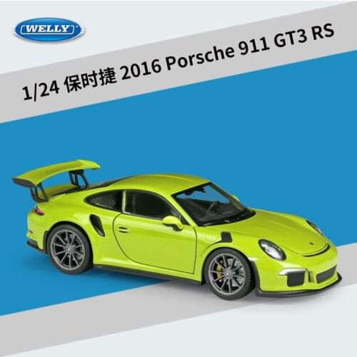 Welly Diecast 1:24 Car Simulator Model Car Alloy 911(997) GT3 RS Sports Car Metal Toy Racing Car For Kid Gift Collection