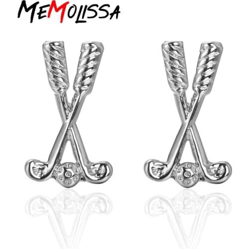 MeMolissa Hot Sale Fashion Brand Silver Golf Club Classic French cufflinks shirts High Quality cuff links For friends gifts