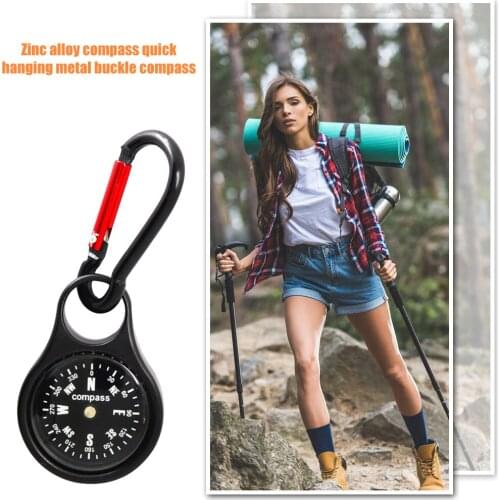 Metal Portable Climbing Backpack Hanging Gifts Mountaineering Outdoor Hang Buckle Compass Outdoor Camping Hiking Compass