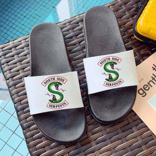 Fashion Riverdale South Side Serpents Printed Women Slippers Cute Non-Slip Bathroom PVC Slippers Ladies Slides Indoor Shoes
