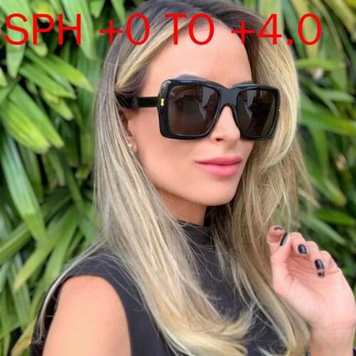 SPH+1.0 2.0 2.5 3.0 3.5 Bifocal Reading Sun Glasses Women Men Presbyopia Eyeglasses Classic Square Sunglasses with Diopters NX