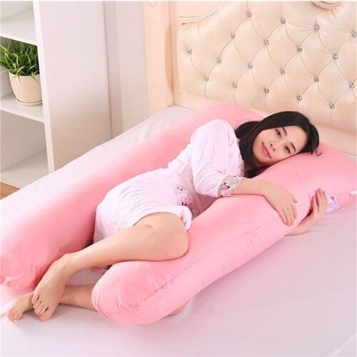 Pregnancy Pillows U Shape Comfortable Side Maternity Cushion Protect Belt Body Character Pregnant Women Side Sleepers 130*70CM
