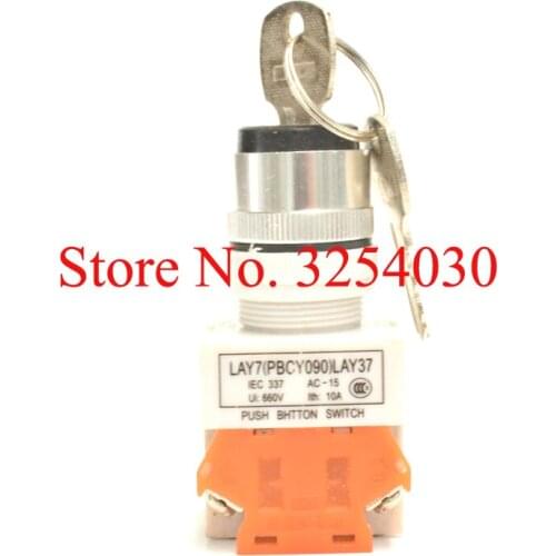 Supply Home-made Silver Key Switch LAY37 ONE Type Pluggable Key Switch for HC J Series Forklift