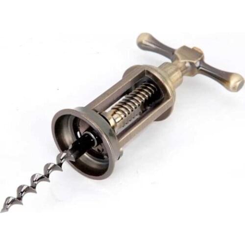 Retro Red Wine Bottle Opener Zinc Alloy Corkscrew Cork Puller Remover Champagne Opener Antique Bronze LX4815