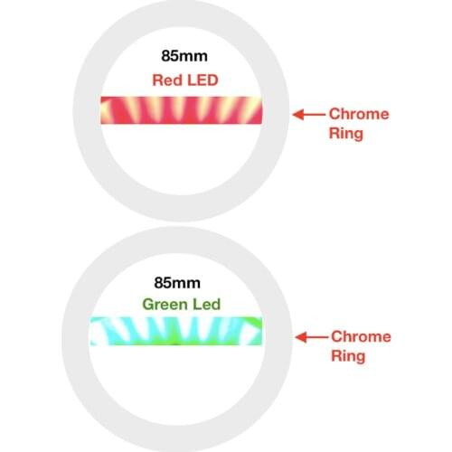 ROLLSROVER 85mm LED Front Bumper Grille Grille Grower Emblem Badge For Jaguar XF XJ XE XK F-Pace Car Styling