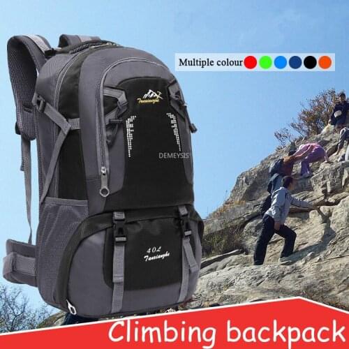 40L Outdoor Hiking Backpack Durable Climbing Fishing Trekking Travel Bags Waterproof Mountaineering Sports Bags
