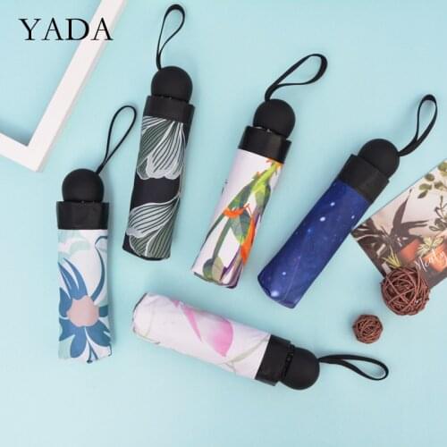 YADA New 8K 5 Folding Compact Umbrellas Designer Rainy Pocket Light Mini Umbrella For Women UV Small Capsule Umbrella YS200094