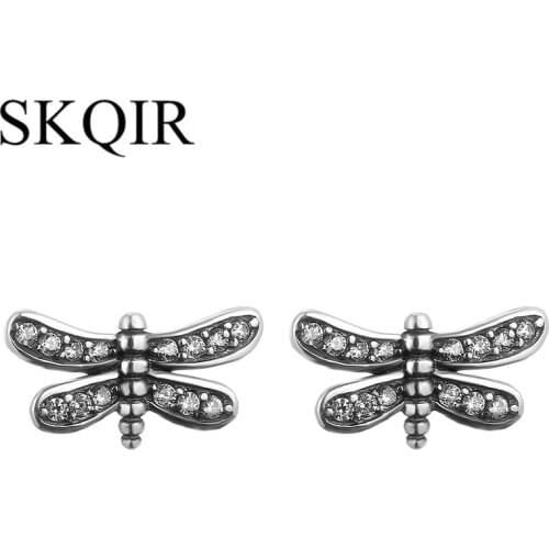 Женские серебрянные серьги SKQIR China At AliExpress