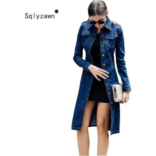 SQLYZAWN Women's Denim Trench Coats China