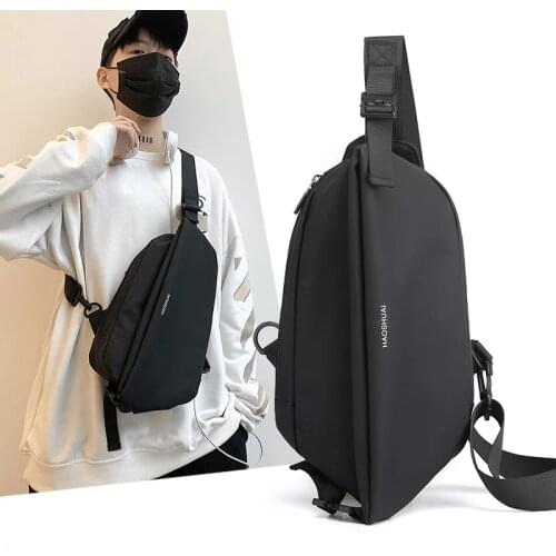 SUUTOOP Mens Waterproof Multifunction Shoulder Bag Fashion Cross Body Sling Chest Bags Casual Travel Messenger Pack For Male