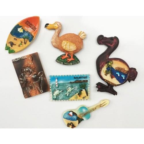 African Tourist Fridge Magnet Souvenir Mauritius Zambia Batoka Algeria Refrigerator Magnets Sticker Country Travel Craft Decor