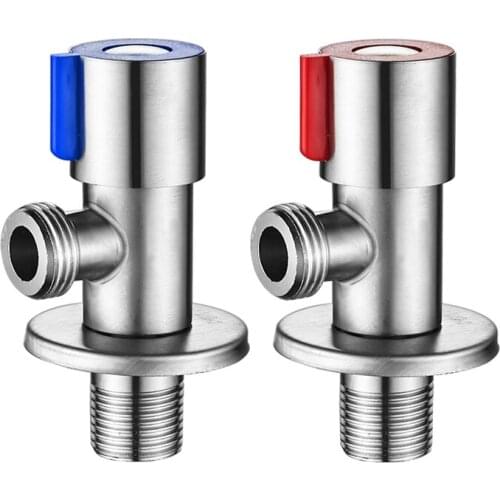 Stainless Steel Angle Valve G1/2" Filling Valve Brushed Finished Water Heater Hot Cold Angle Valve Bathroom Toilet Accessories