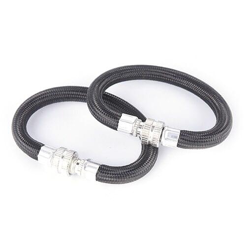 2PCS Bicycle Pump Extension Hose Inflator Tube Pipe Cord Cycling Pumping Service Parts Longer Use 150Psi Schrader A/V Valve
