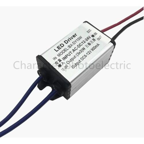 5 pcs DC 12-24V 10w waterproof LED Driver Waterproof IP67 Output DC 6-12V 900 mA Power Supply For LED light