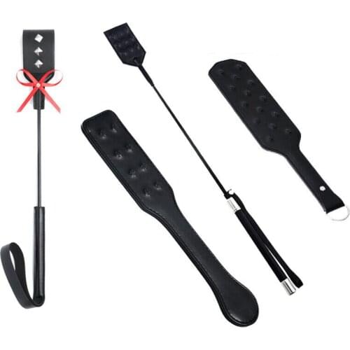 PU Leather Spanking Paddle Long Whip BDSM Sex Toys For Couples Women and Men Bondage Gear Slave Flirting Adult Games Set