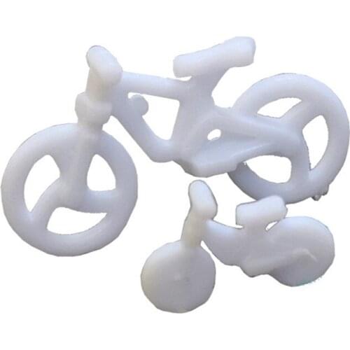 10pcs Model Bicycle Plastic Bike Suitable Model Train Layout Sand Table Architectural Display For Diorama Toys