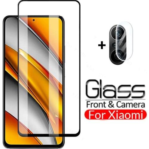 100D Full Cover For Xiaomi Poco F3 Protective Glass Camera Lens Screen Protector On Xiomi Pocophone M3 X3 Pro X3 NFC F3 Armor 3D