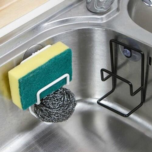 2colors Sink Sponge Holders Kitchen Dish Cloth Storage Rack Scrubbers Holder Cartoon Sundries Racks With Strong Suction Cup