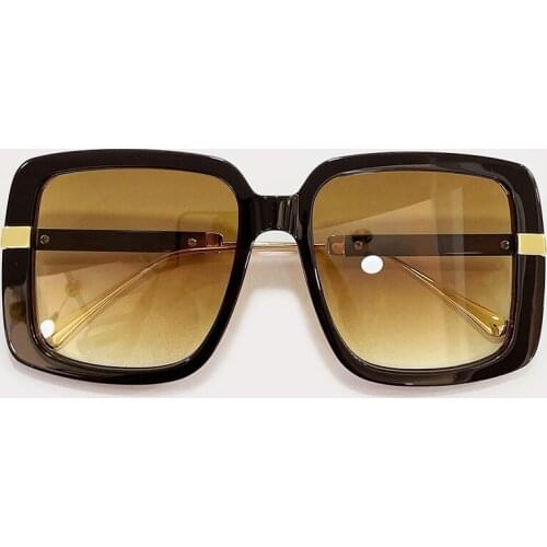 2021 New Brand Square Sunglasses Women Fashion Big Frame Mirror Sun Glasses Female Oculos Unisex Eyewear