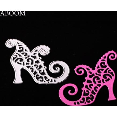 ABOOM 1PC High Heels Sexy Girl Metal Cutting Dies Stencils For DIY Scrapbooking Photo Album Decorative Embossing Paper Die Cut