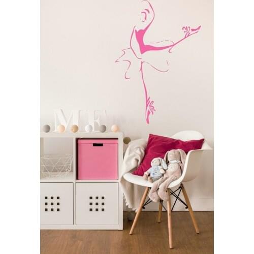 Ballerina Dance Pose Vinyl Wall Stickers Ballet Studio Large Wall Decal Art Sticker Wall Decor Mural Bedroom Romantic SA183