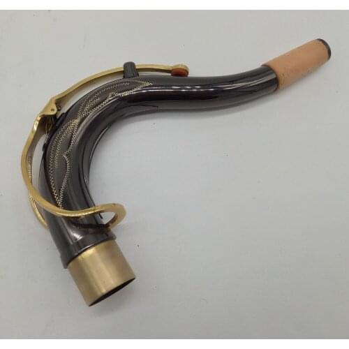 Free Shipping New De Xin Bb Tenor Saxophone Necks Professional Sax Necks Brass Accessories Black Nickel Gold