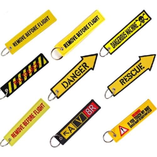 Remove Before Flight Key Chain For Aviation Gifts ATV car Key tag Custom Stitch motorcycles Key chains key Ring Chaveiro jewelry