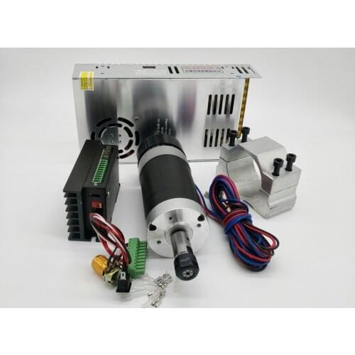 ER11 DC spindle motor grinding drilling motor 500W high-speed air-cooled spindle + power + controller + fixture