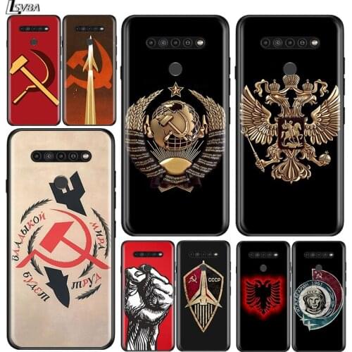 Russia flag for LG G8 G8S G8X V30 V35 V40 V50 V60 ThinQ Q60 K40 K50 K51 K61 K71 K92 K62 Soft Black Phone Case