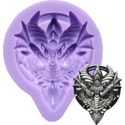 Dragon Head Fondant Silicone Mold Animals Dragon Baking Chocolate Resin Mold Material Crystal Mold Soap Making