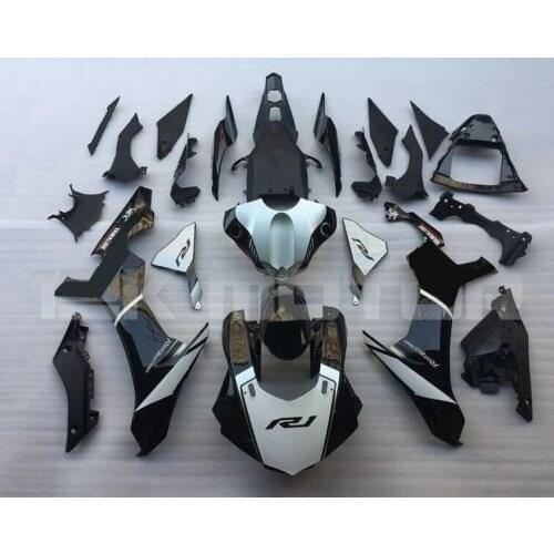 Injection Mold ) 4 Gifts New ABS Full Fairings Kit fit for YZF-R1 2015 2016 15 16 17 18 r1 Custom Free black white bright