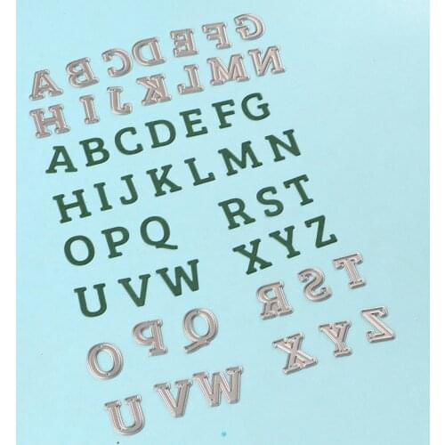 DUOFEN METAL CUTTING DIES alphabet 26pcs capital letters stencil DIY Scrapbook Paper Album 2018 new