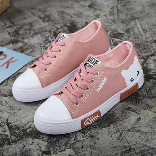 2020 Women Flat Shoes Canvas Shoes Woman Spring Autumn Mixed Color Fashion Sneakers Female Kawaii lovely Girls Shoes Flats