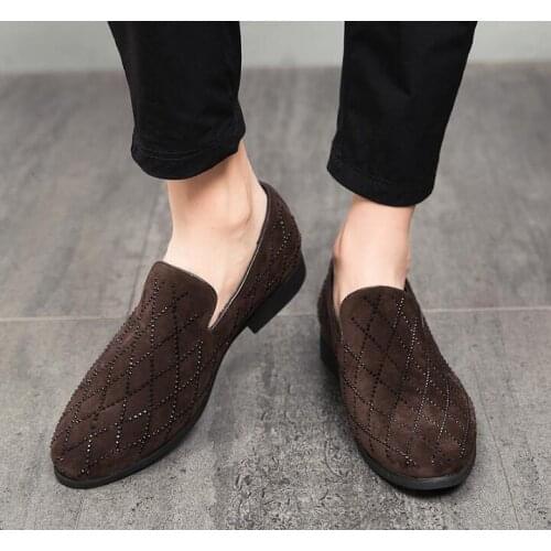 New Fashion Men British Rhinestone cross slip on oxford Formal shoes Male Wedding prom Homecoming Shoes Sapato Social Masculino