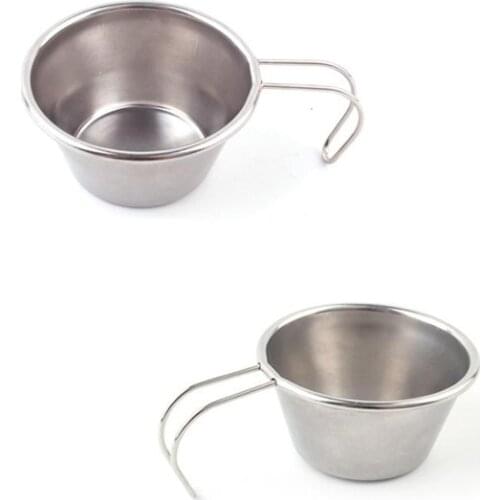 4-Piece Set Outdoor Mini Wine Glass 304 Stainless Steel Portable Picnic Camping Small Coffee Cup Water 50ml